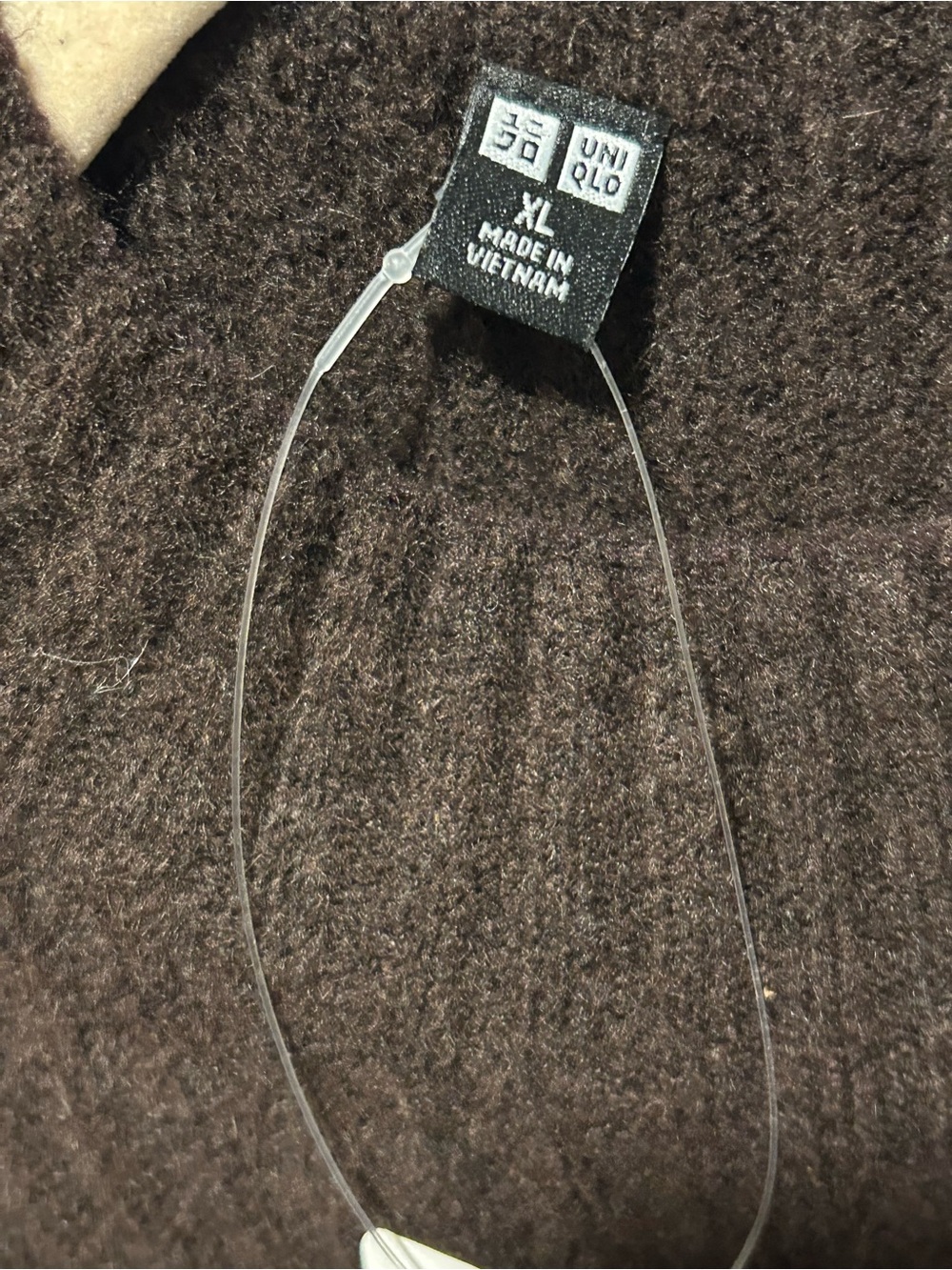 NWT Uniqlo Soufflé Yarn Mockneck Sweater in dark Brown , XL - Picture 8 of 11